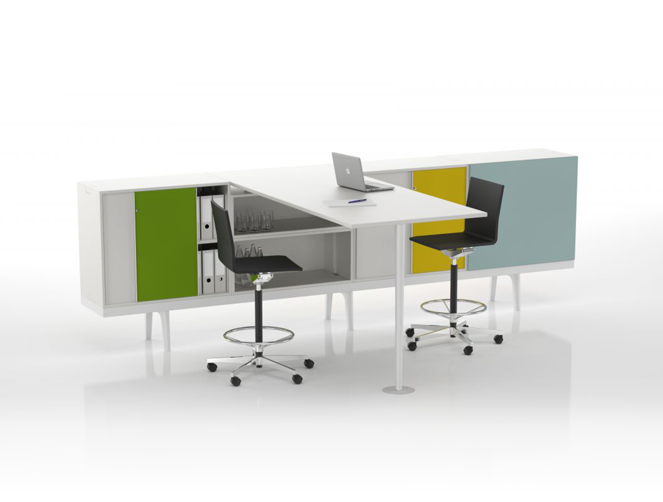 办公屏风|办公屏风系统|办公家具|设计师家具|Level 34 多功能台柜组合