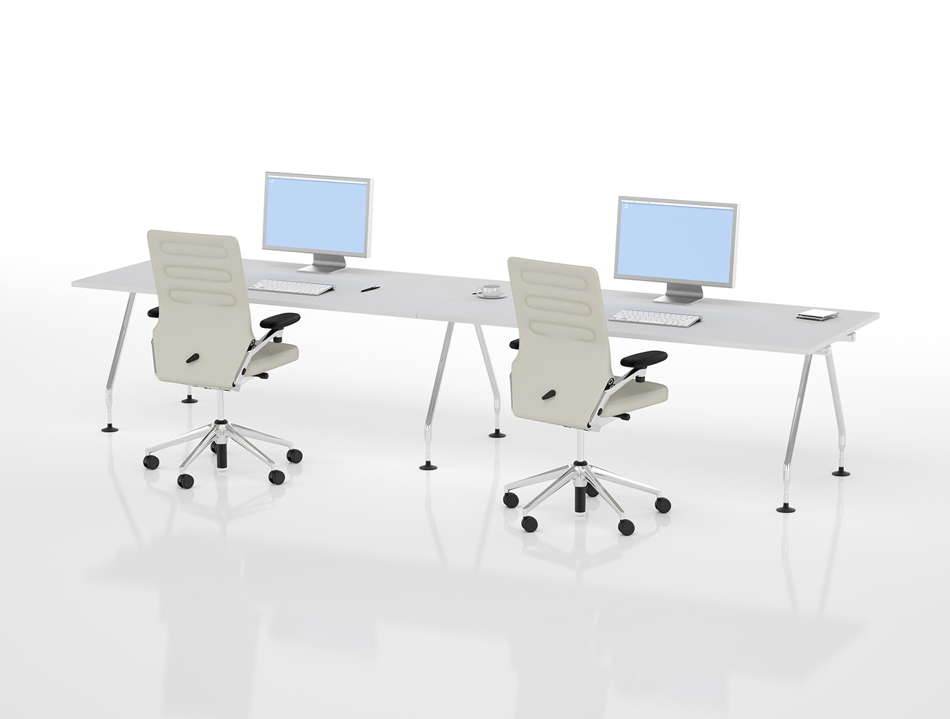 办公屏风|办公屏风系统|办公家具|设计师家具|Ad Hoc 桌面组合办公台