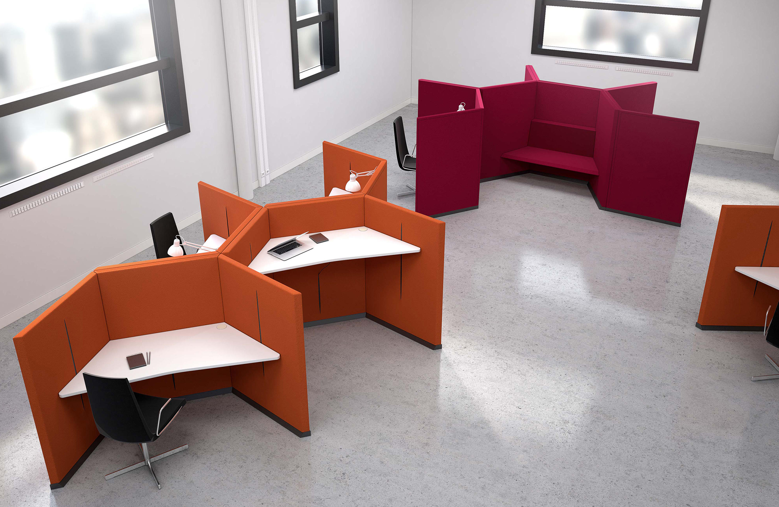 办公屏风|屏风工作站|办公家具|设计师家具|My Hive工作位隔断