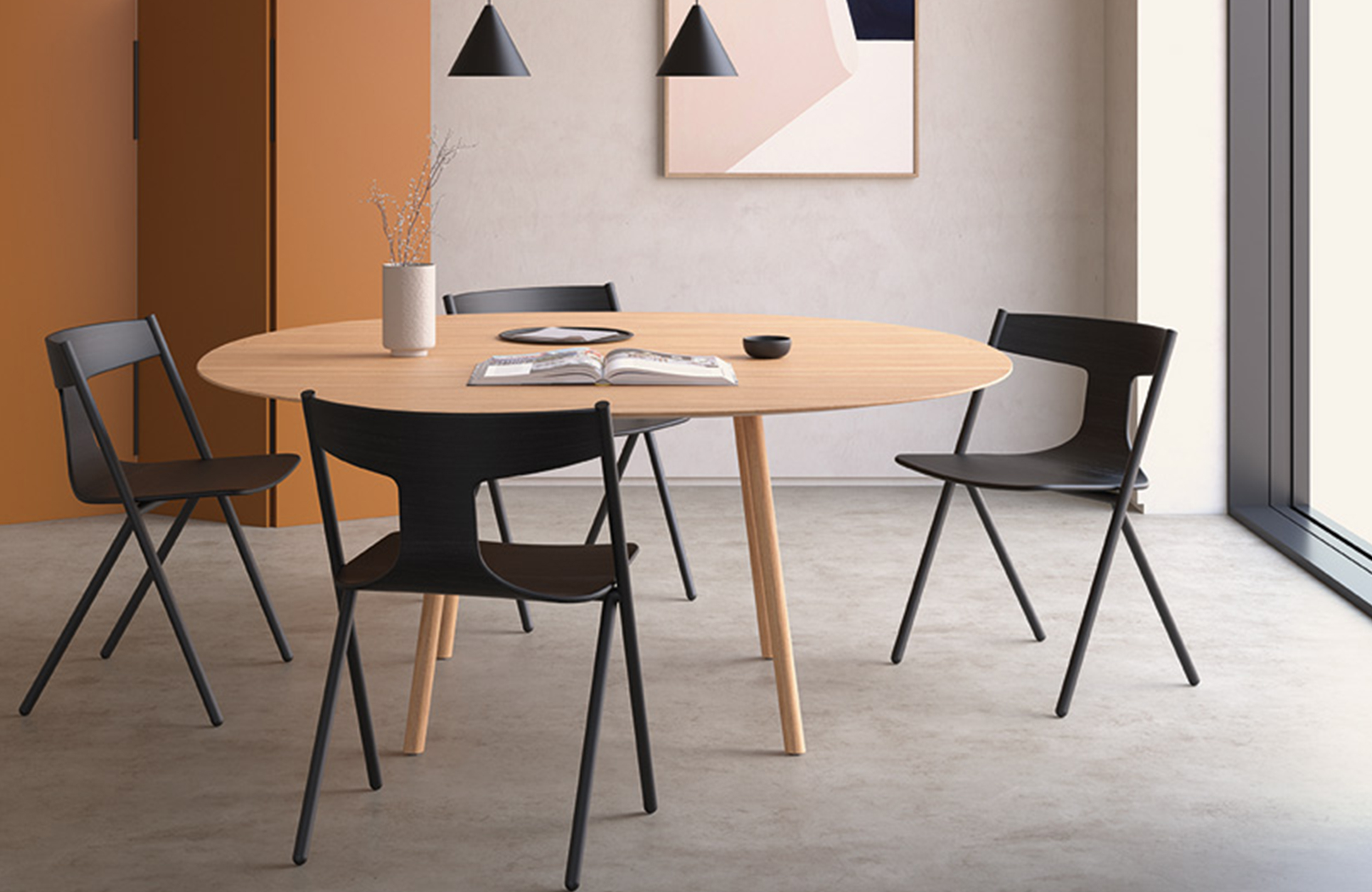 培训家具|布面培训椅|办公家具|设计师家具|QUADRA餐椅/洽谈椅