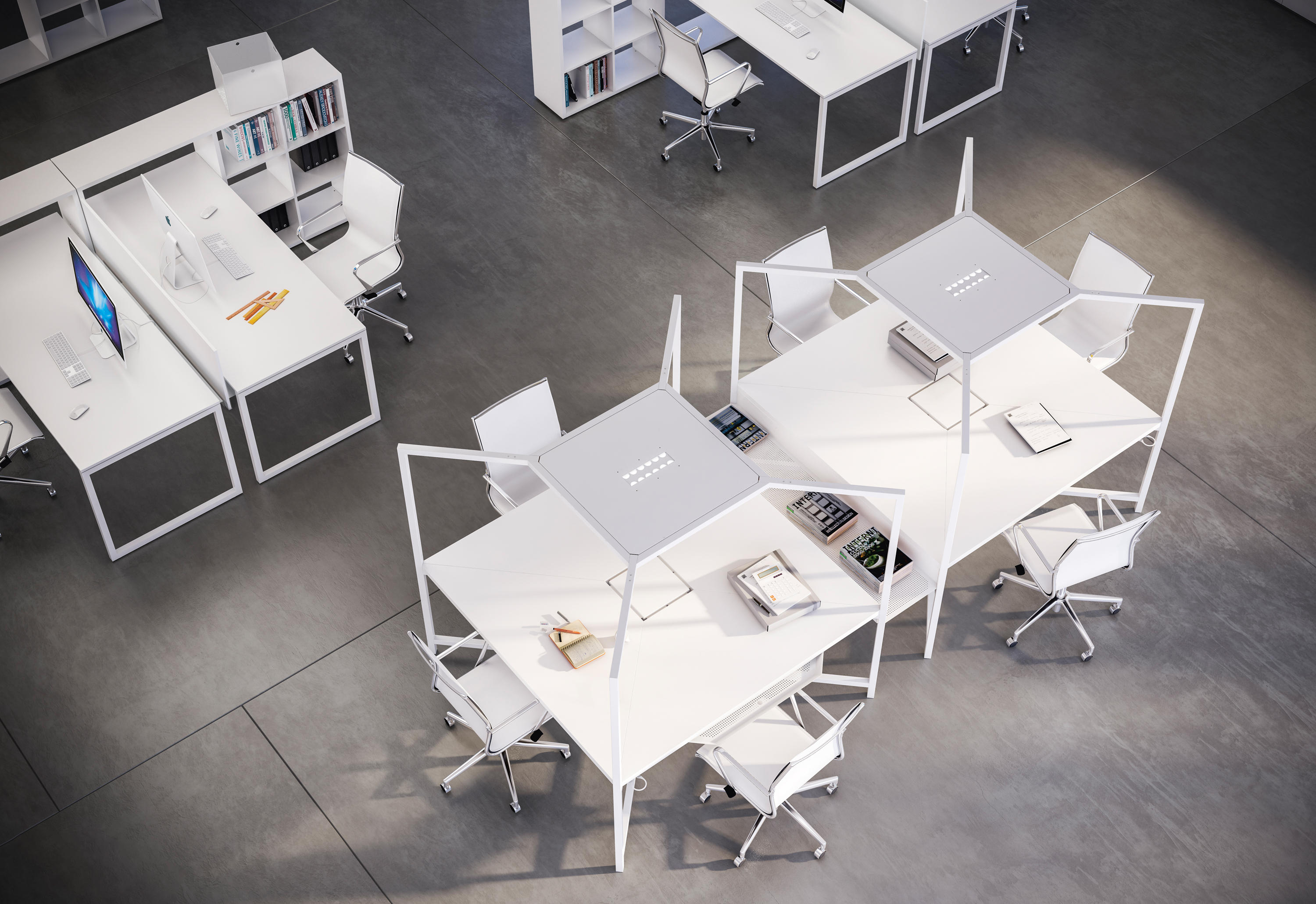 办公台|时尚大班台|办公家具|设计师家具|Hub 办公桌组合系统