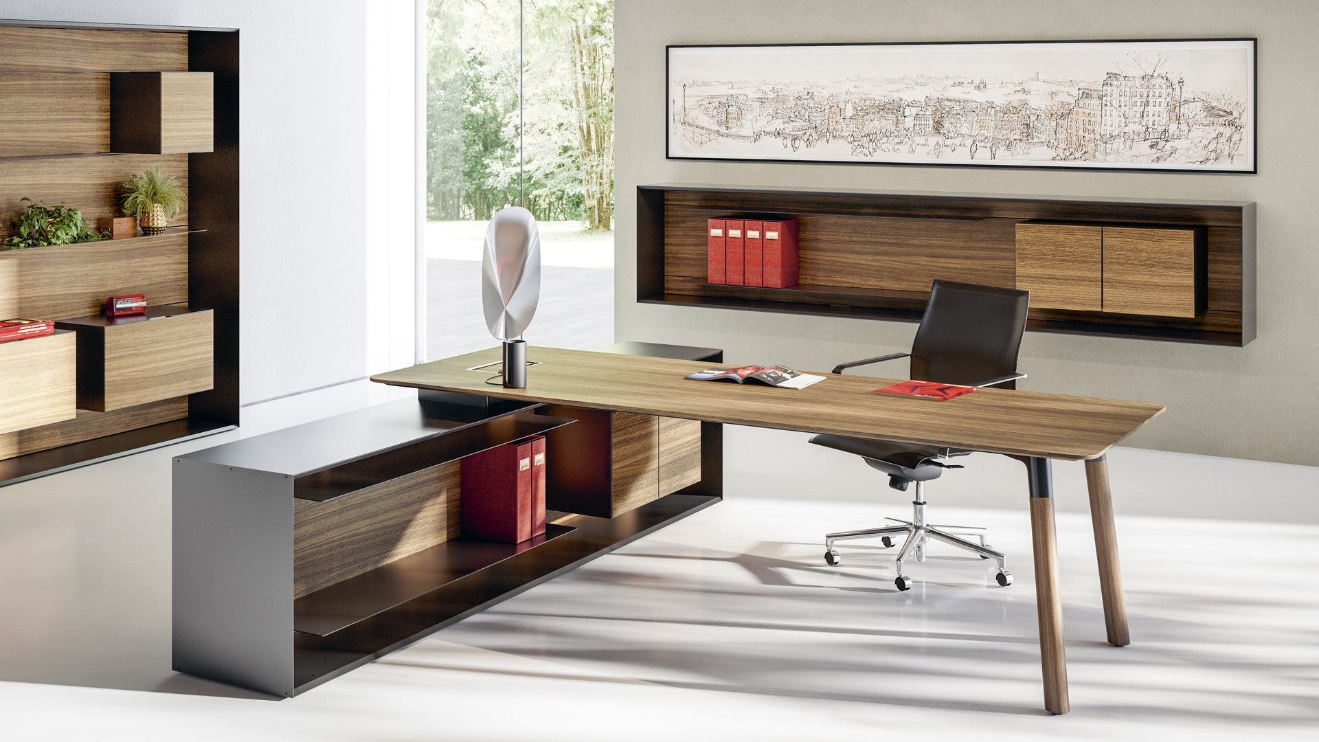 创意家具 - 储物|装饰架|办公家具|设计师家具|Outline 办公室书架/开放式木制书架