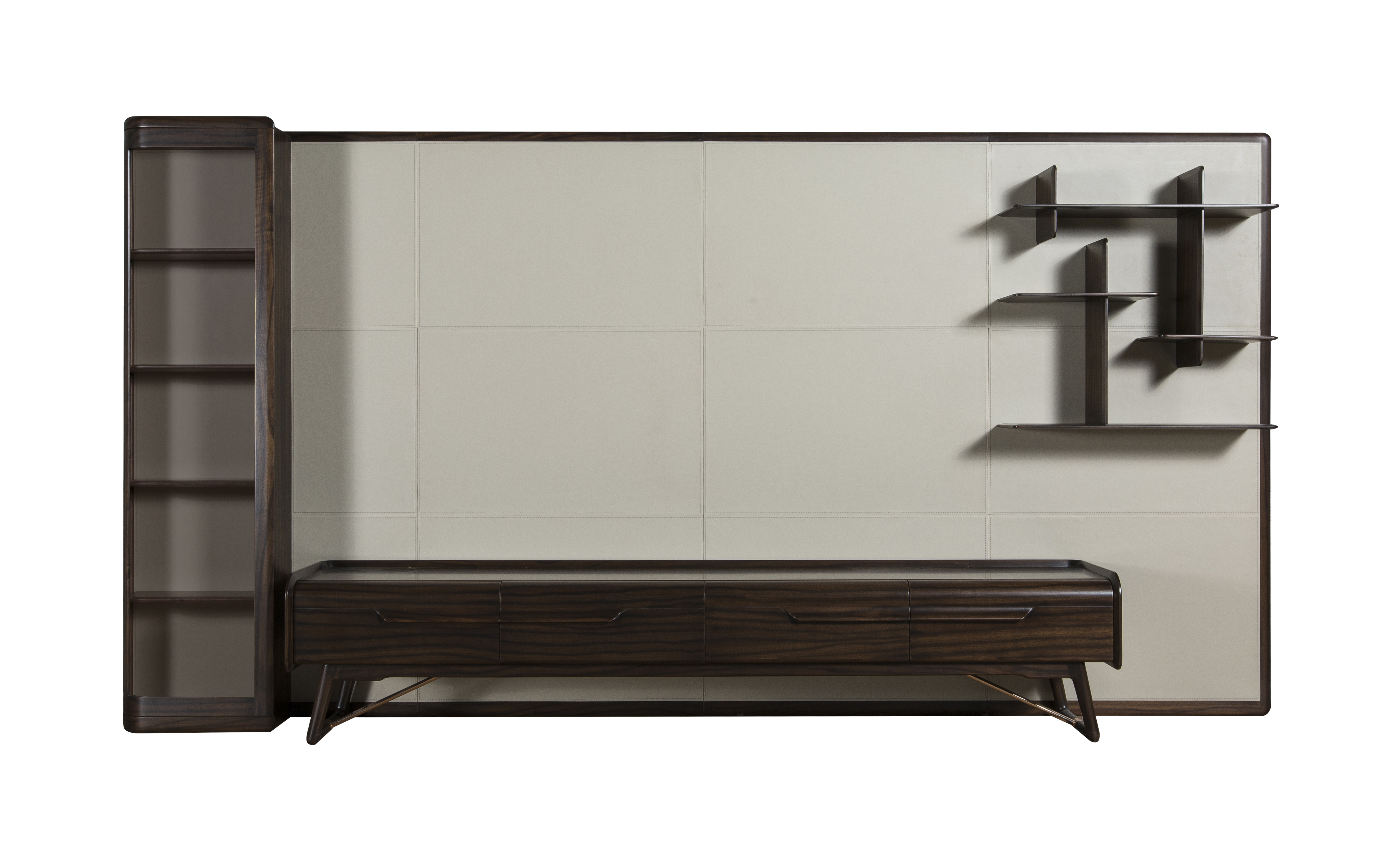 文件柜|实木文件柜|办公家具|设计师家具|觅上-组合电视柜背景柜