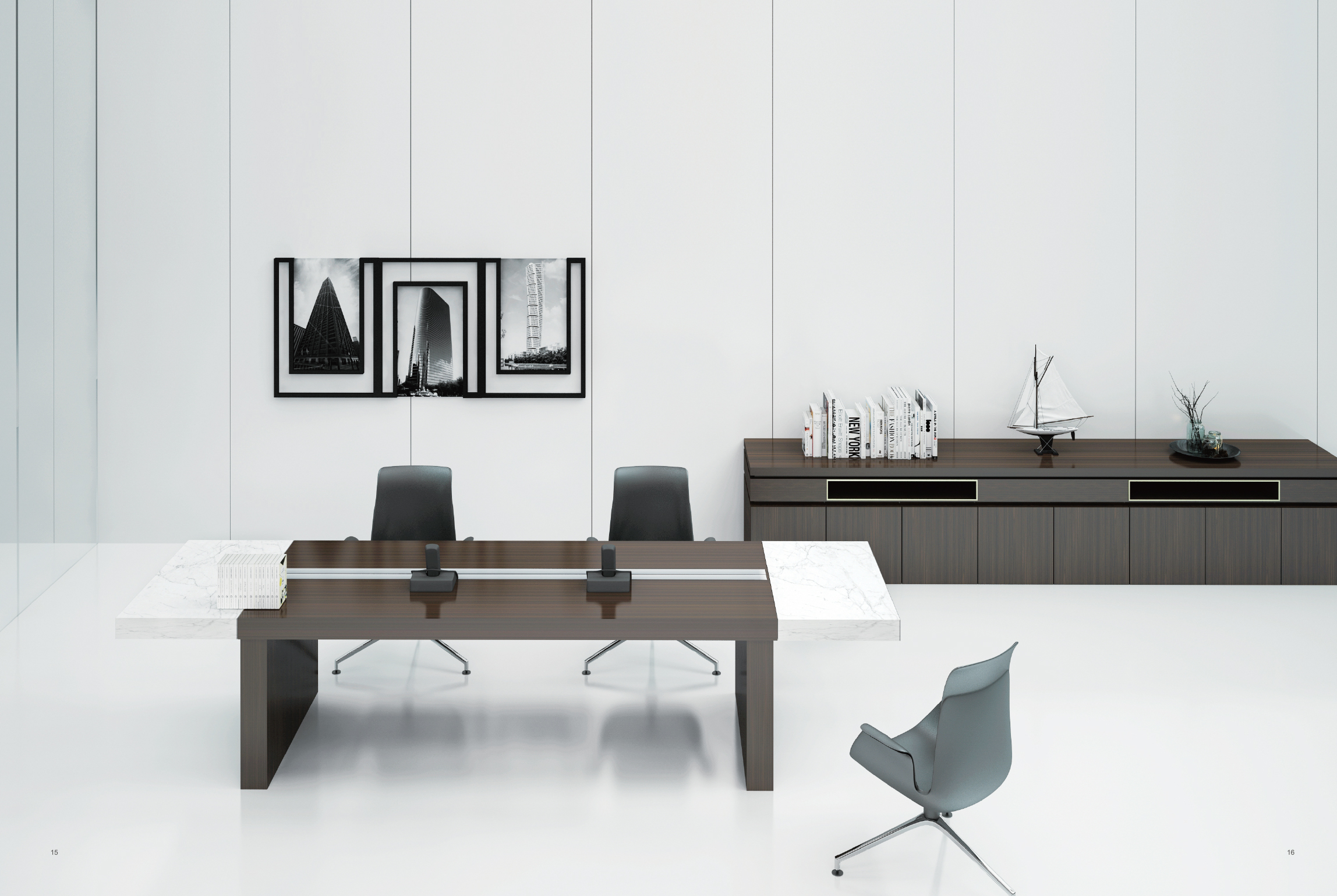 办公台|时尚大班台|办公家具|设计师家具|大班台/配套系列