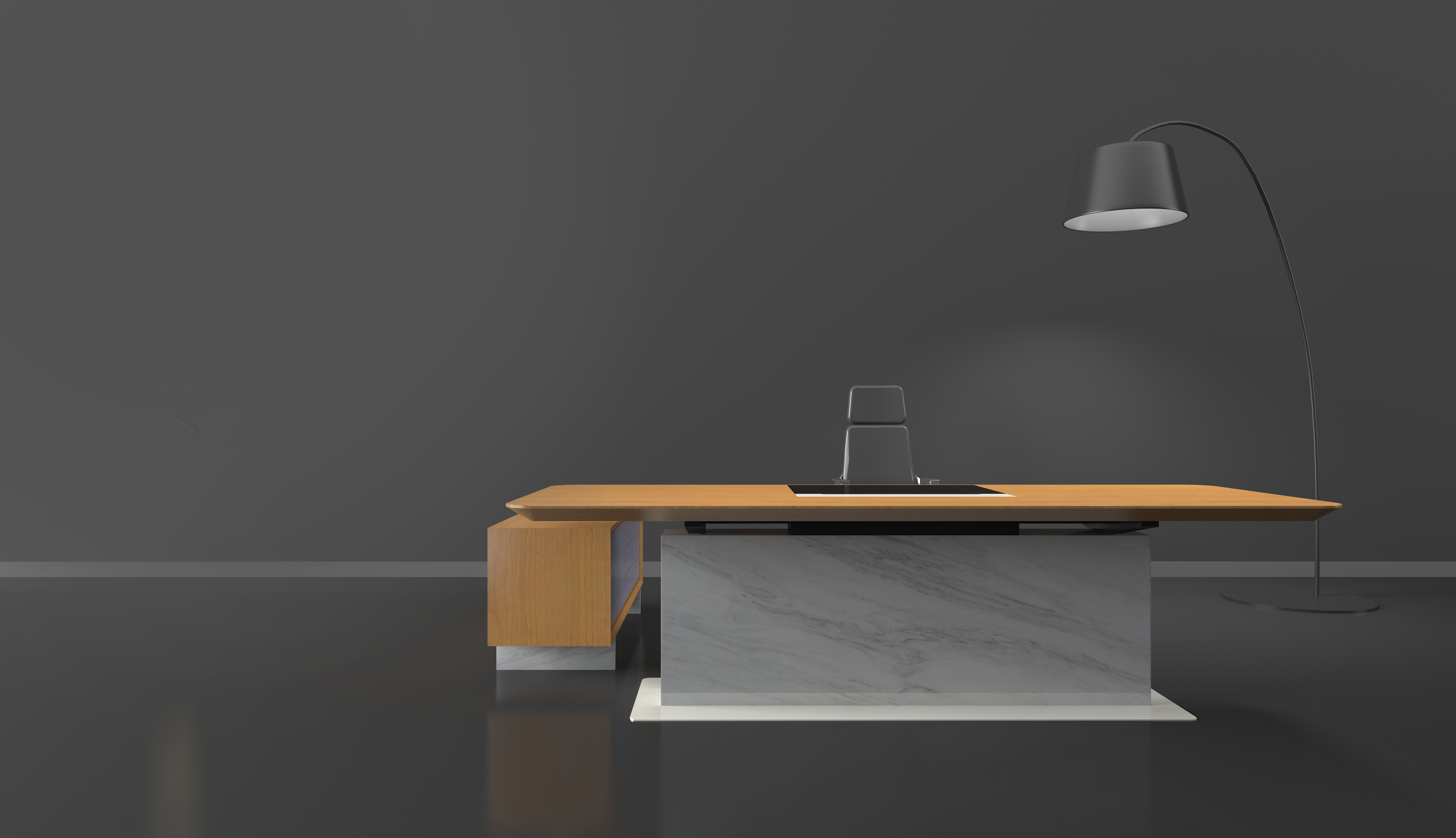 [办公台|时尚大班台|办公家具|设计师家具|大班台/配套系列]