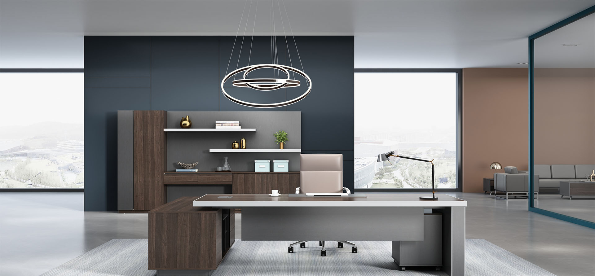 办公台|时尚大班台|办公家具|设计师家具|大班台/配套系列