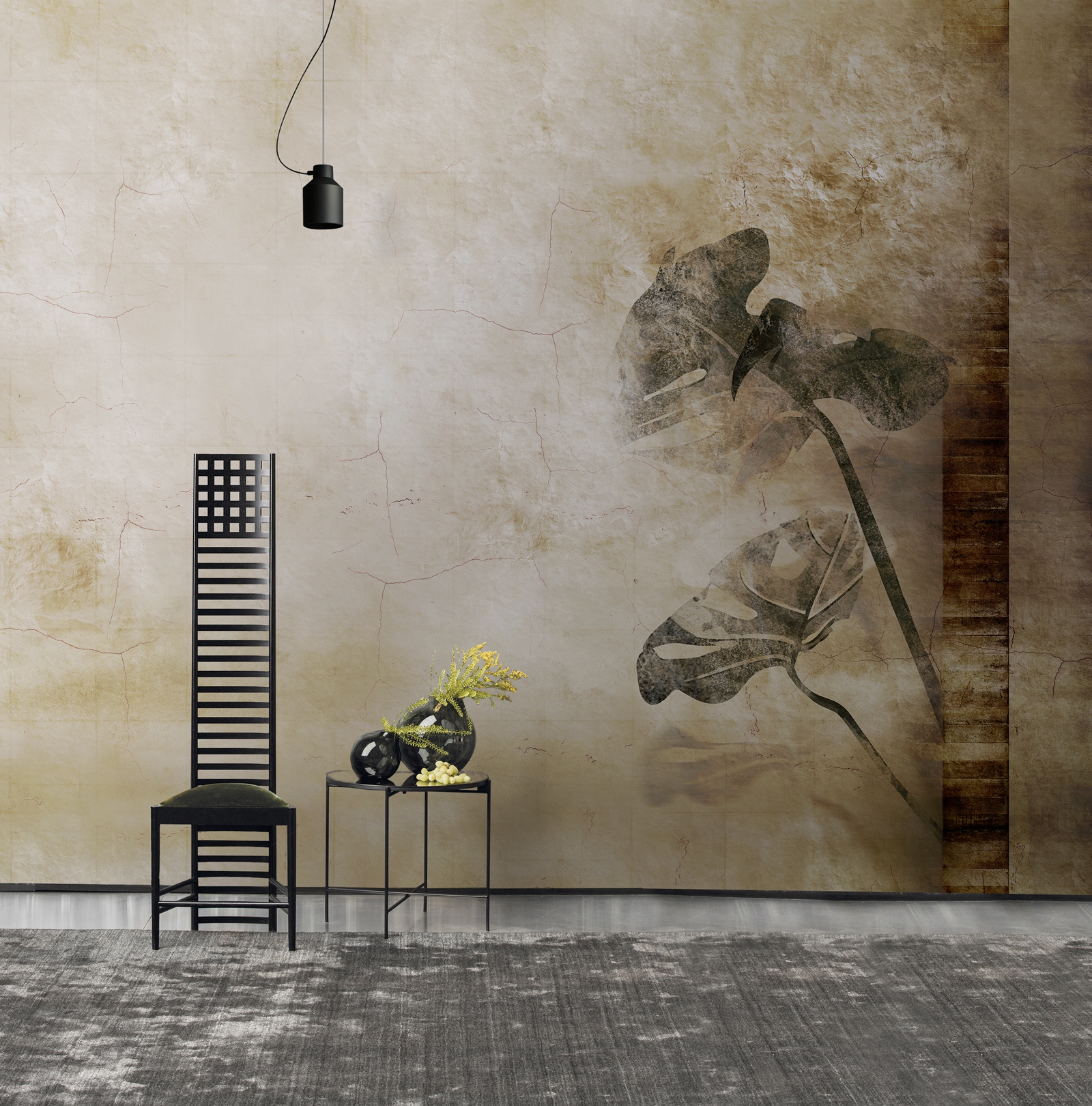 创意家具 - 附件|装饰画/墙饰|办公家具|设计师家具|龟背竹-原创定制壁画