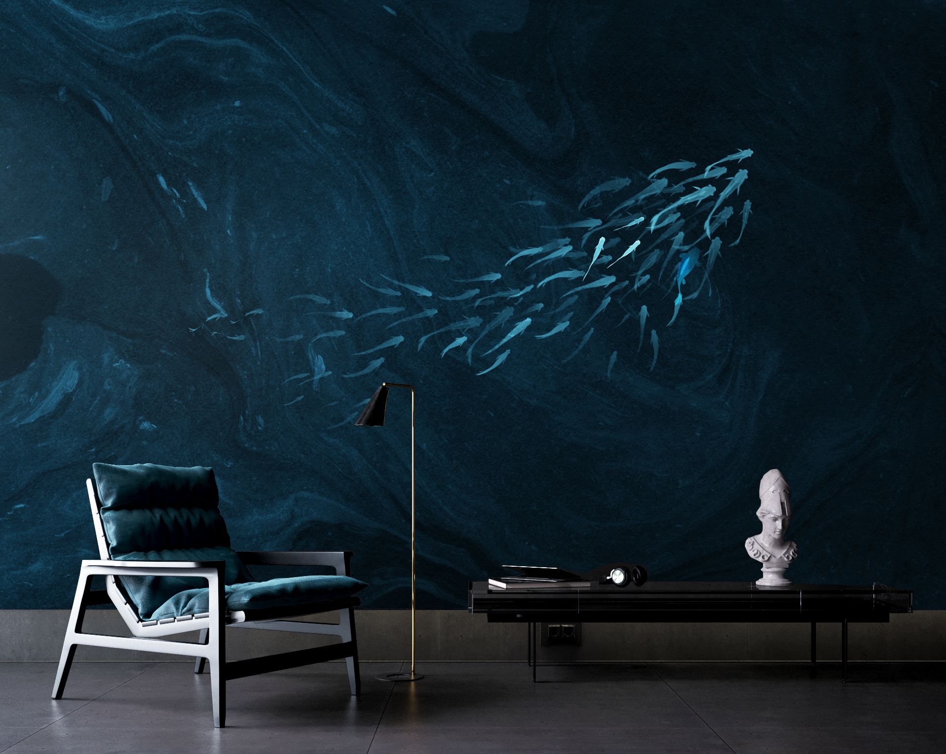 创意家具 - 附件|装饰画/墙饰|办公家具|设计师家具|鲤鱼溪Ⅱ-原创定制壁画