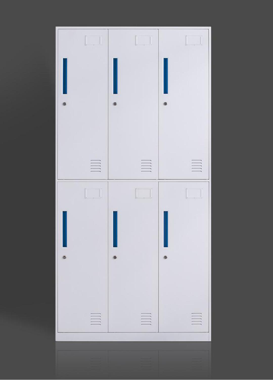 [钢制储物柜|钢制更衣柜|办公家具|设计师家具|六门钢制更衣柜]