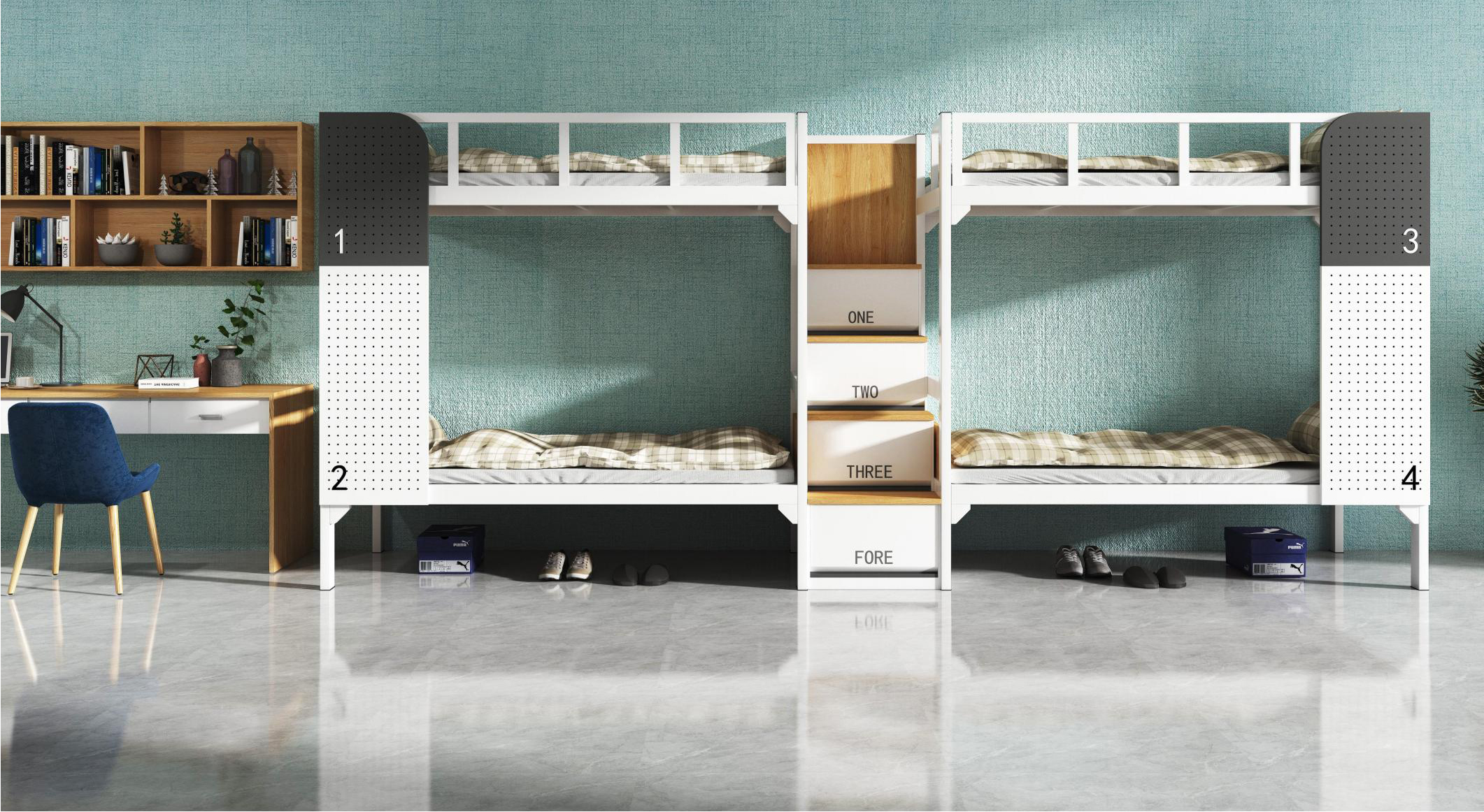 [公寓床|公寓床|办公家具|设计师家具|公寓双层床]