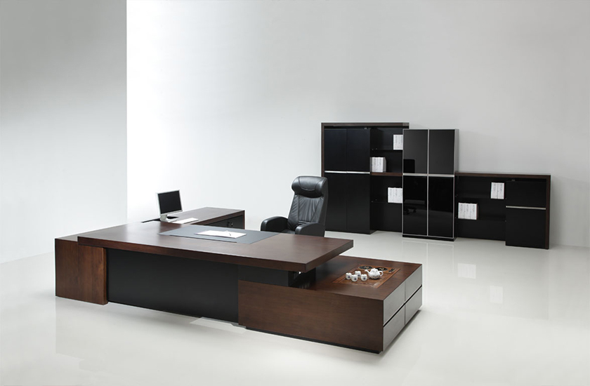 [办公台|经典大班台|办公家具|设计师家具|品茗]