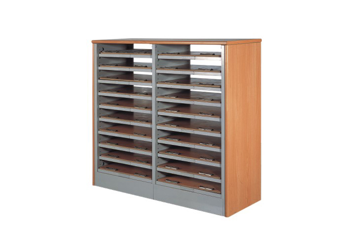 [图书馆家具|报纸架|办公家具|设计师家具|十层报纸平放柜]