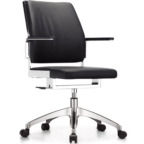 [办公椅|现代真皮中班椅|办公家具|设计师家具|中班椅]