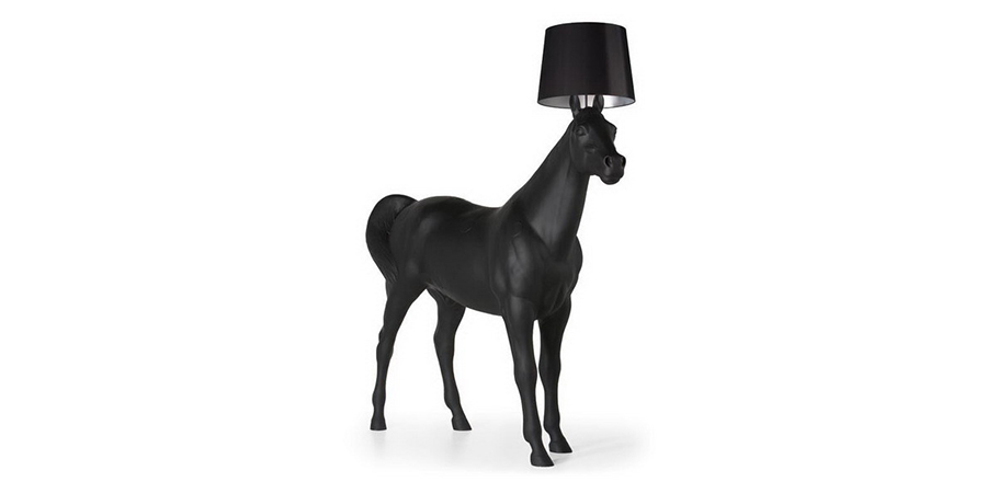 [创意家具 - 灯饰|落地灯|办公家具|设计师家具|荷兰 Moooi Horse Lamp 动物系列 黑马 落地灯]