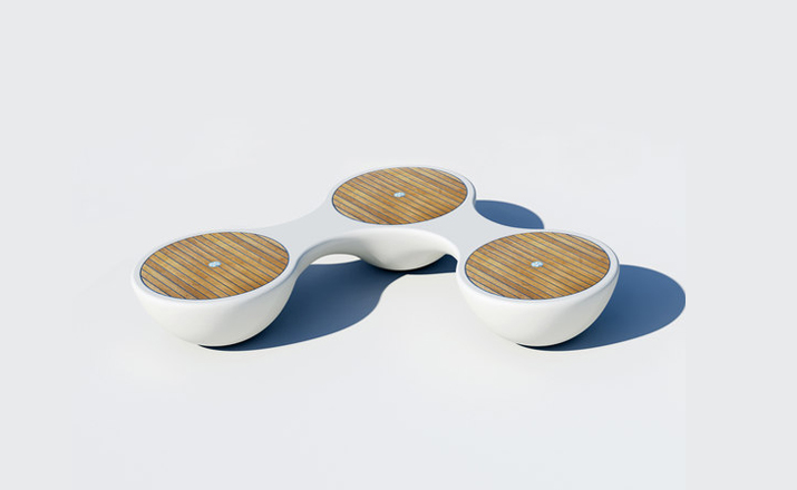 [创意家具 - 坐具|长凳|办公家具|设计师家具|联合三座凳]