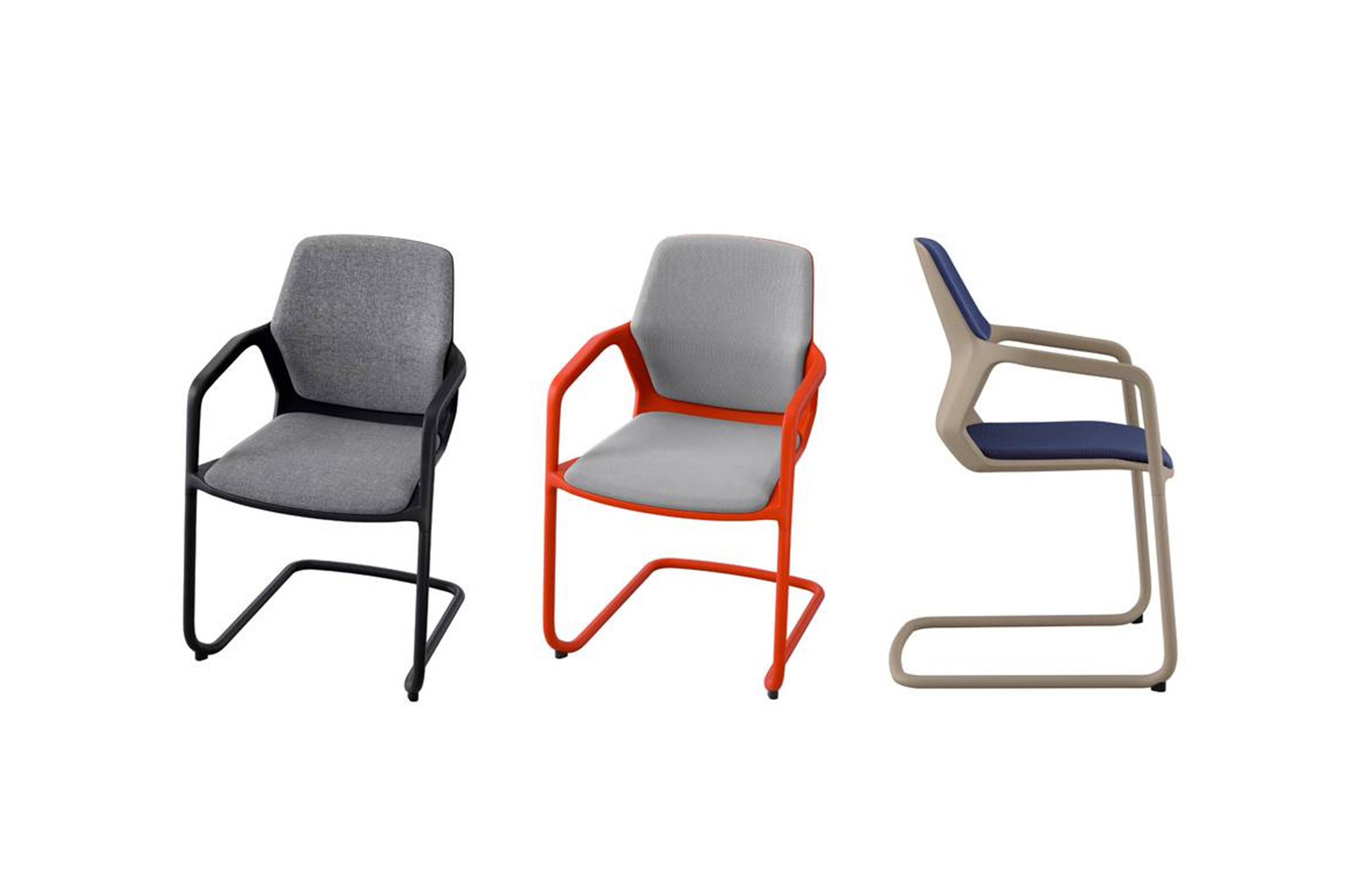 培训家具|布面培训椅|办公家具|设计师家具|现代悬臂椅