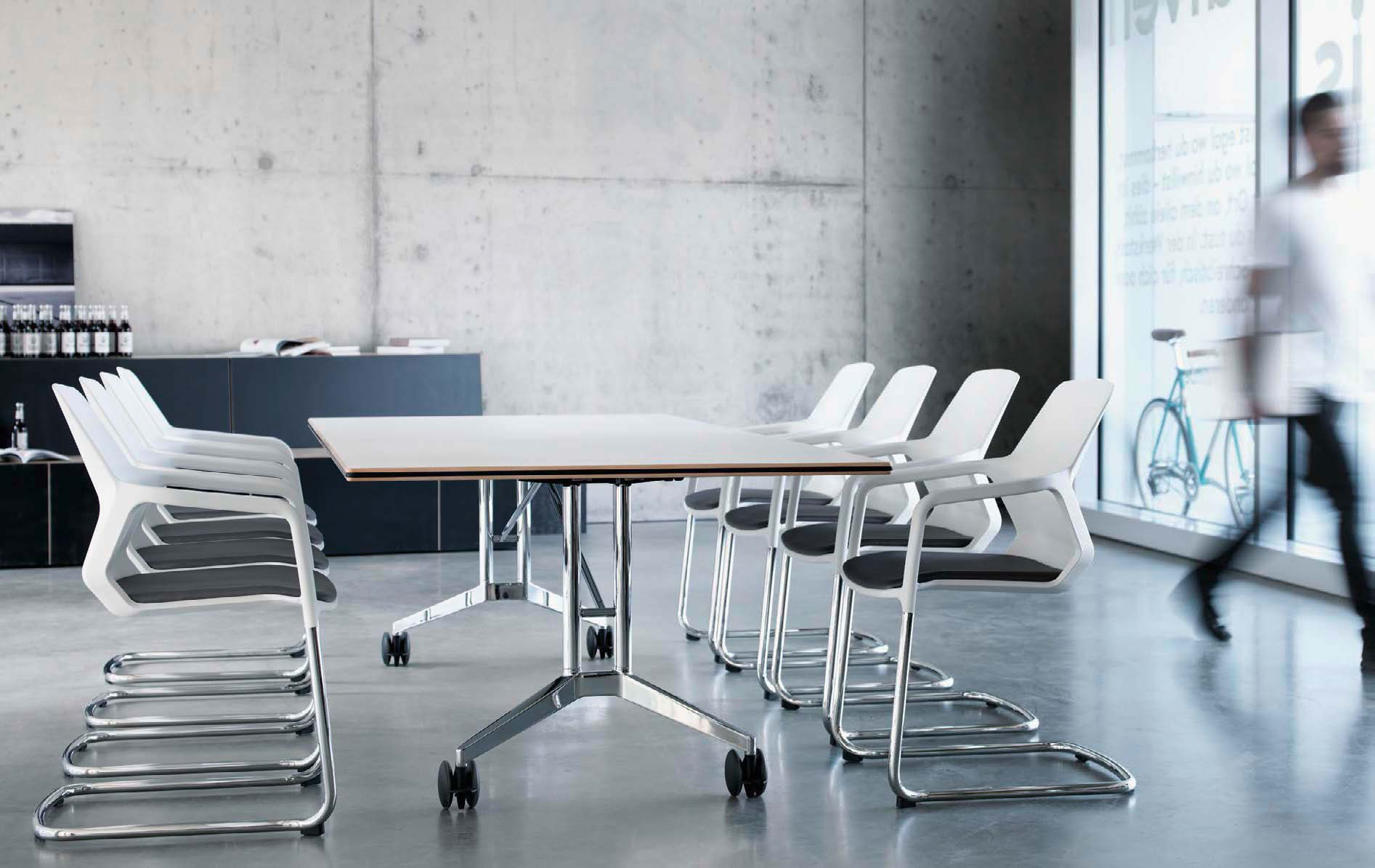 培训家具|布面培训椅|办公家具|设计师家具|现代悬臂椅