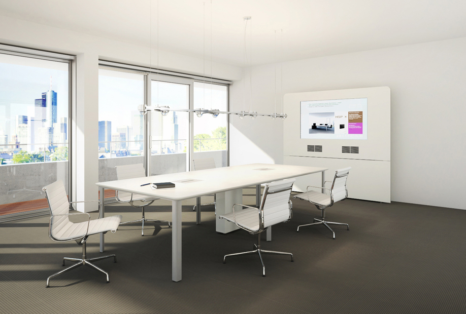 HUB视频系统|HUB视频应用|办公家具|设计师家具|W4视频会议系统桌