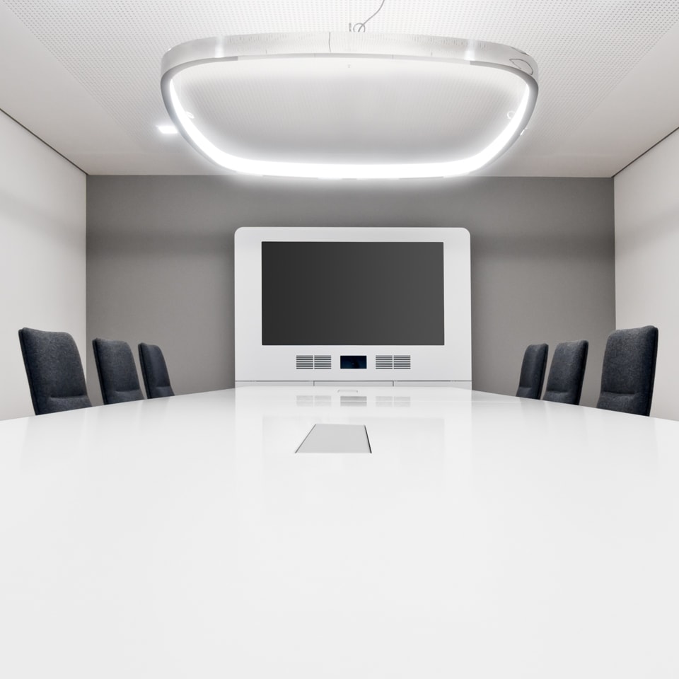 HUB视频系统|HUB视频应用|办公家具|设计师家具|W4视频会议系统桌