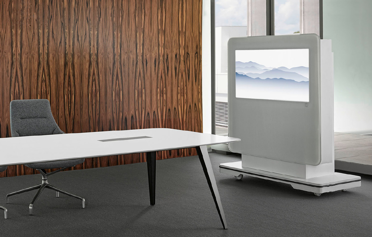 HUB视频系统|HUB视频应用|办公家具|设计师家具|M6视频会议系统桌