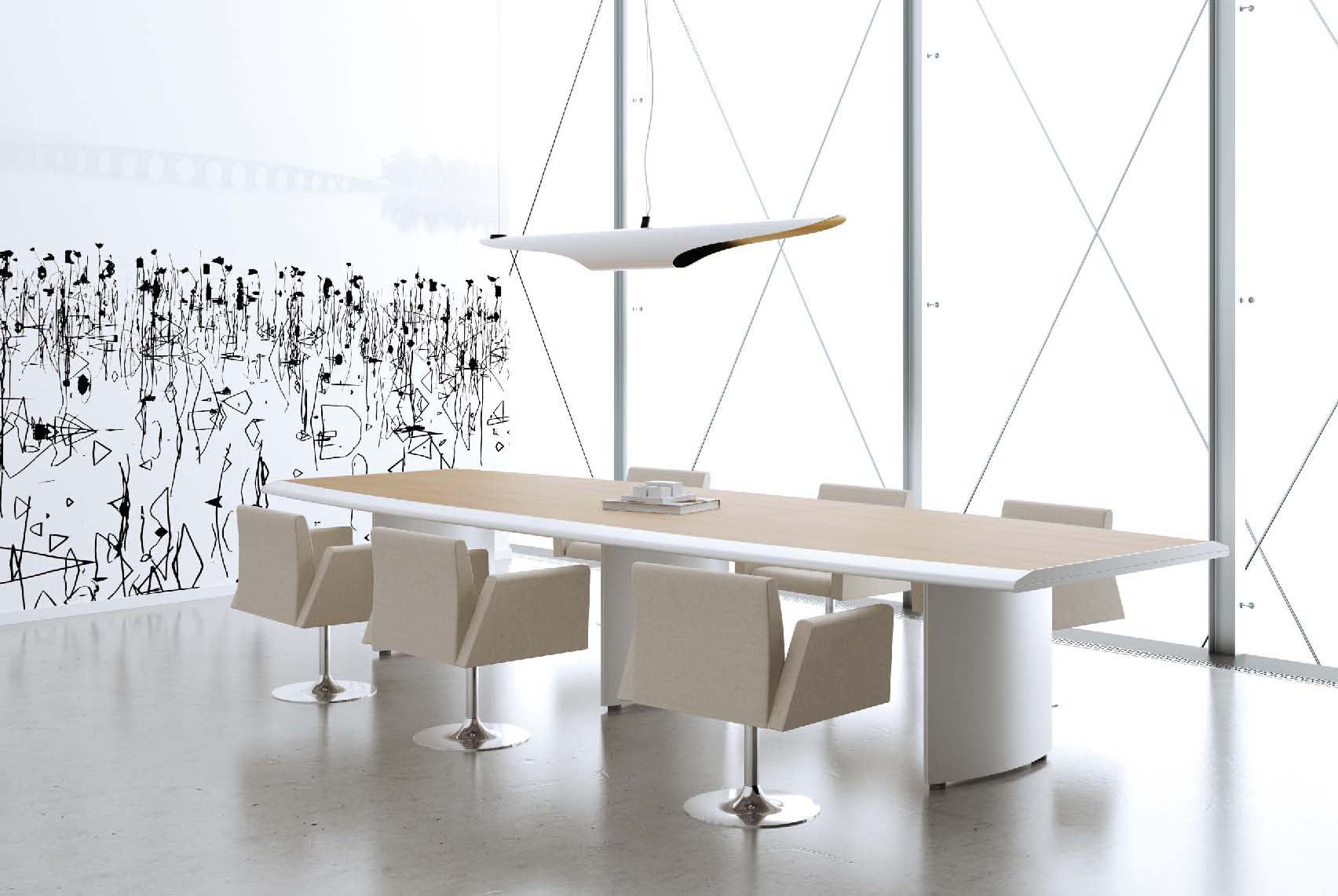 会议台|实木会议台|办公家具|设计师家具|弧会议台