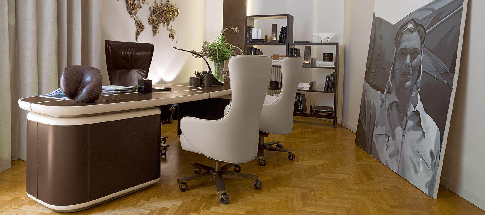 办公台|时尚大班台|办公家具|设计师家具|大亨办公桌