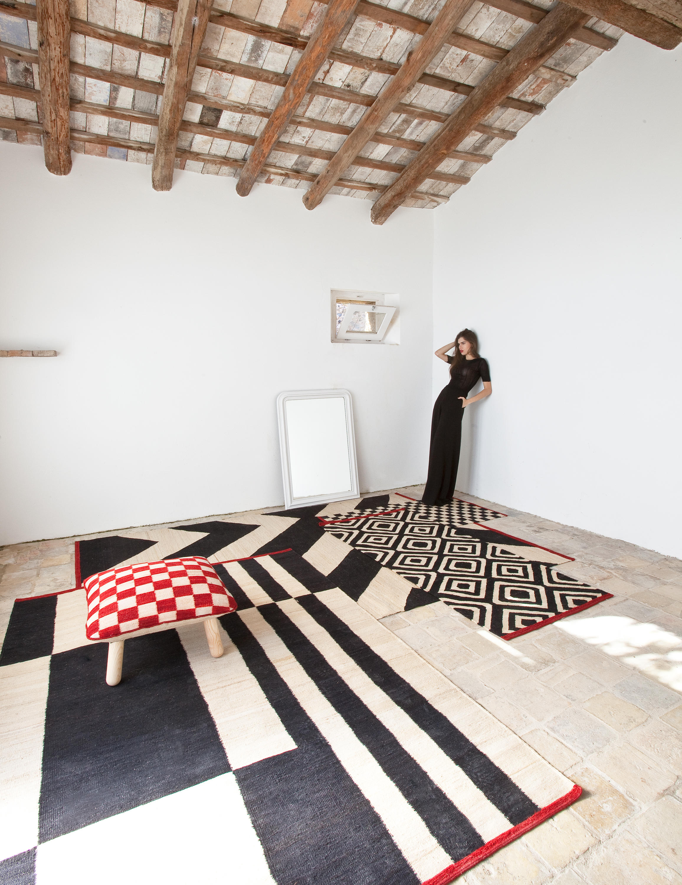 创意家具 - 附件|地毯|办公家具|设计师家具|混色条纹1拼接地毯