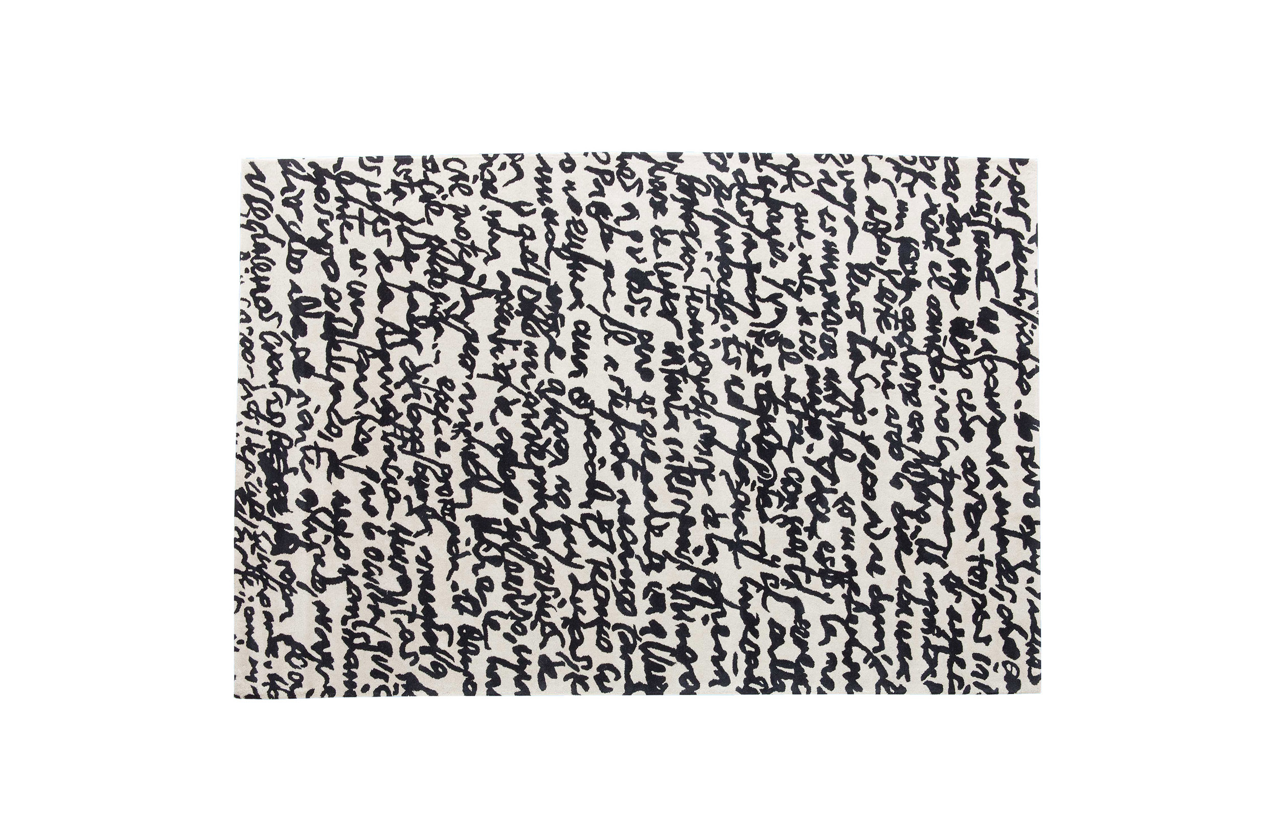 [创意家具 - 附件|地毯|办公家具|设计师家具|黑白手抄本地毯]